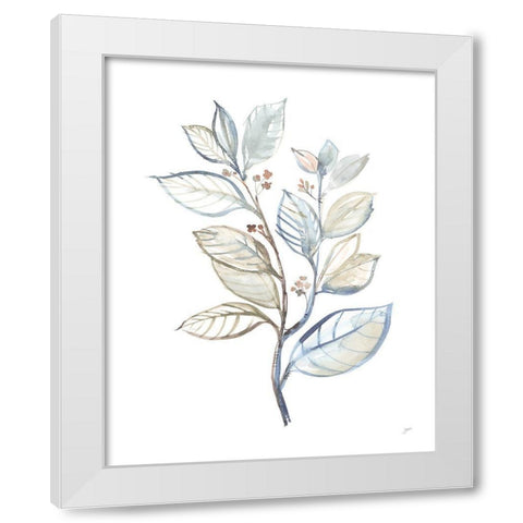 Cottage Leaves II White Modern Wood Framed Art Print by Panganiban, Karyn