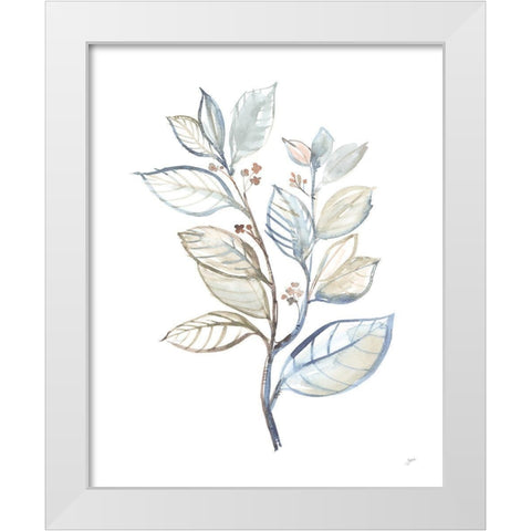 Cottage Leaves II White Modern Wood Framed Art Print by Panganiban, Karyn