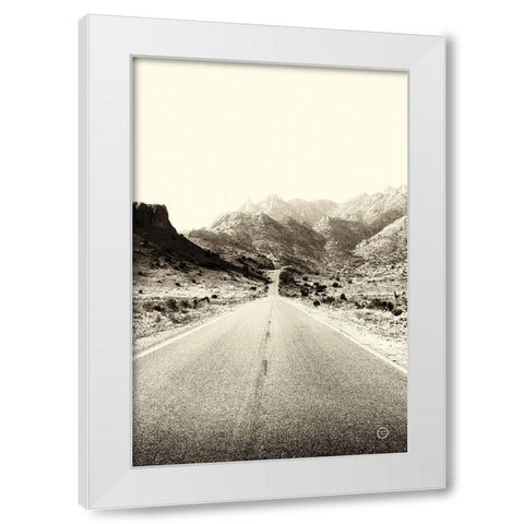Road to Old West White Modern Wood Framed Art Print by Larson, Nathan