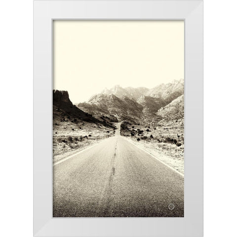 Road to Old West White Modern Wood Framed Art Print by Larson, Nathan