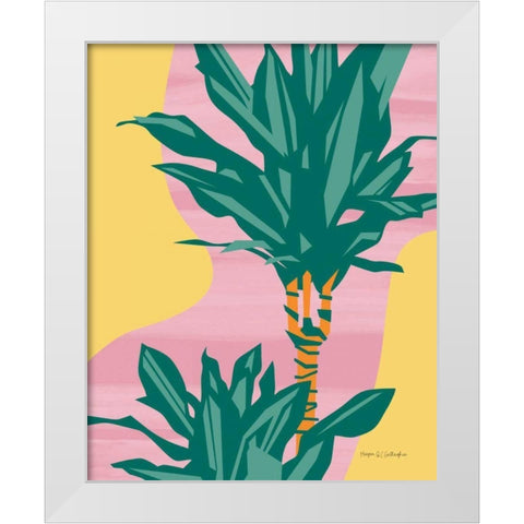 Dracaena White Modern Wood Framed Art Print by Gallagher, Megan