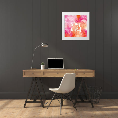 Boho Tropical Sign I White Modern Wood Framed Art Print by Nai, Danhui