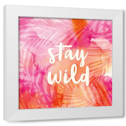 Boho Tropical Sign I White Modern Wood Framed Art Print by Nai, Danhui