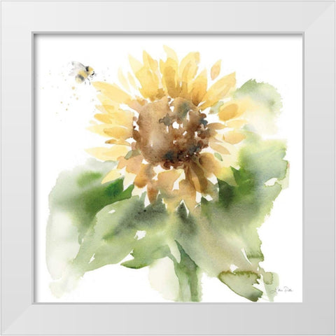 Sunflower Meadow III White Modern Wood Framed Art Print by Pete, Katrina