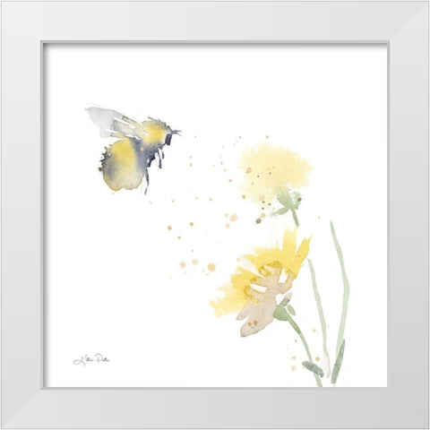 Sunflower Meadow IV White Modern Wood Framed Art Print by Pete, Katrina