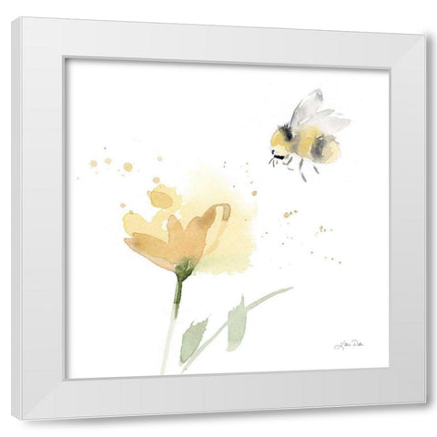 Sunflower Meadow V White Modern Wood Framed Art Print by Pete, Katrina