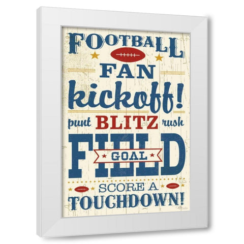 Sports Lovers I Red v2 White Modern Wood Framed Art Print by Pela Studio