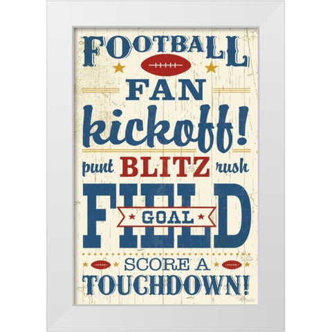 Sports Lovers I Red v2 White Modern Wood Framed Art Print by Pela Studio