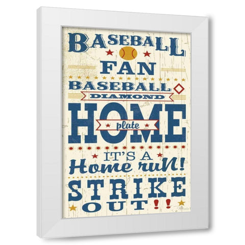 Sports Lovers II Red v2 White Modern Wood Framed Art Print by Pela Studio