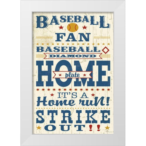 Sports Lovers II Red v2 White Modern Wood Framed Art Print by Pela Studio