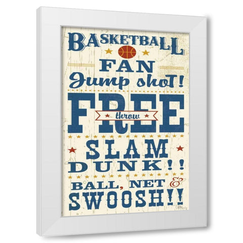 Sports Lovers IV Red v2 White Modern Wood Framed Art Print by Pela Studio