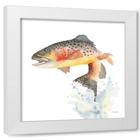 Cutthroat Trout White Modern Wood Framed Art Print by Ferguson, Kathy