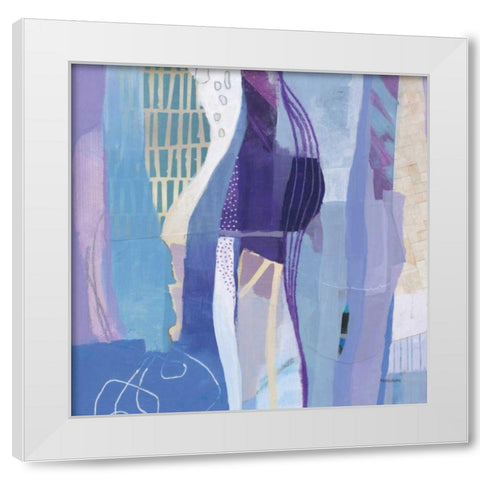 Abstract Layers I White Modern Wood Framed Art Print by Ferguson, Kathy