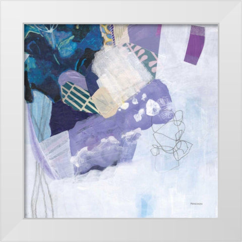 Abstract Layers II White Modern Wood Framed Art Print by Ferguson, Kathy