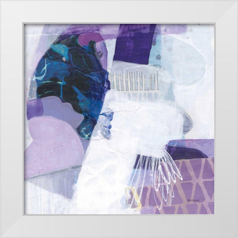 Abstract Layers III White Modern Wood Framed Art Print by Ferguson, Kathy