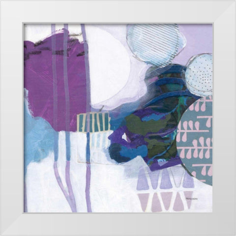 Abstract Layers IV White Modern Wood Framed Art Print by Ferguson, Kathy