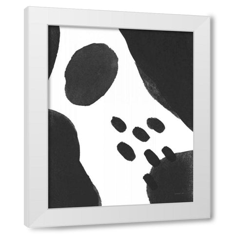 Abstract Tidepool II Black White Modern Wood Framed Art Print by Nai, Danhui