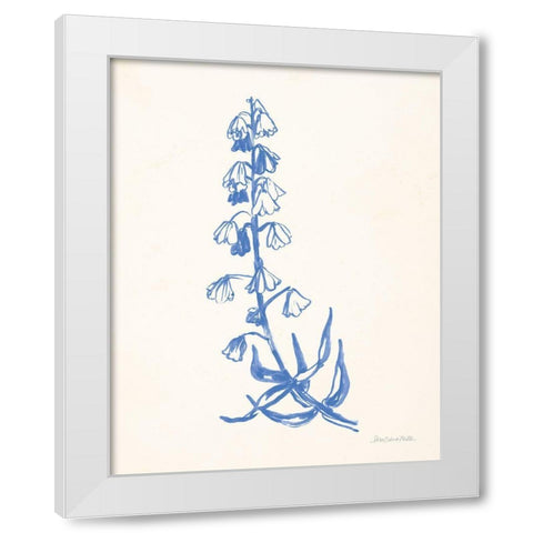 Bluebells I White Modern Wood Framed Art Print by Miller, Sara Zieve