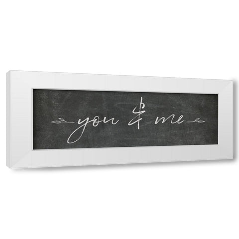 You and Me White Modern Wood Framed Art Print by Adams, Sarah