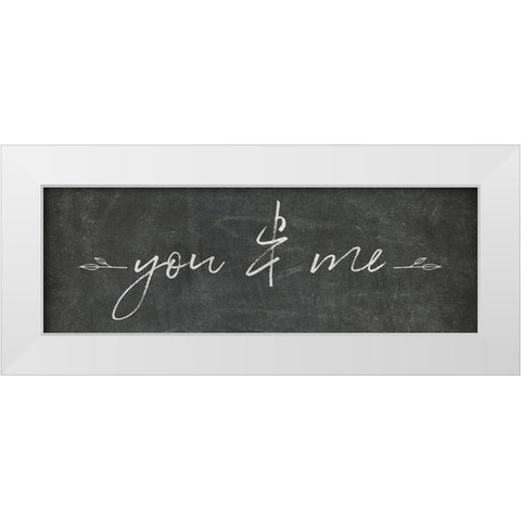 You and Me White Modern Wood Framed Art Print by Adams, Sarah