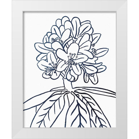 BW Blooms II White Modern Wood Framed Art Print by Wild Apple Portfolio