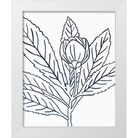 BW Blooms IV White Modern Wood Framed Art Print by Wild Apple Portfolio