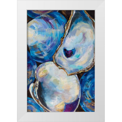 Matunuck Shells White Modern Wood Framed Art Print by Vertentes, Jeanette