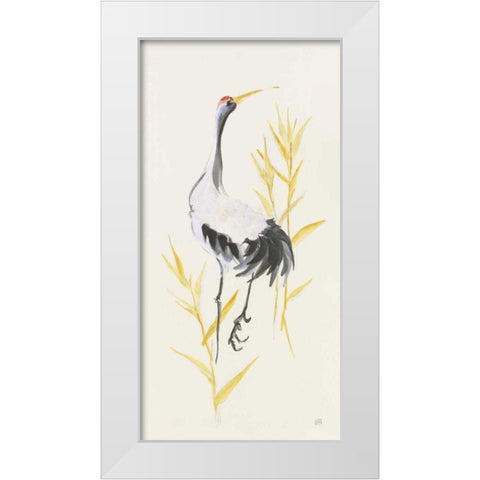 Crane Reeds I White Modern Wood Framed Art Print by Paschke, Chris