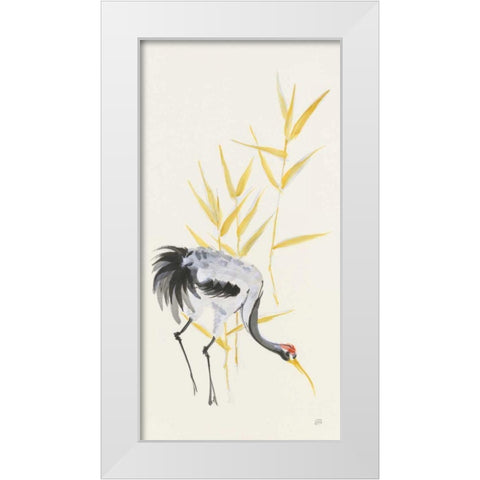 Crane Reeds II White Modern Wood Framed Art Print by Paschke, Chris