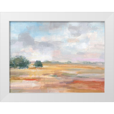 Big Sky in October White Modern Wood Framed Art Print by Nai, Danhui