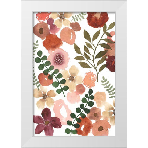 Garden Dance III White Modern Wood Framed Art Print by Horn, Laura