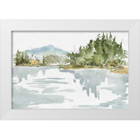 Serene Lake I White Modern Wood Framed Art Print by Tavoletti, Anne