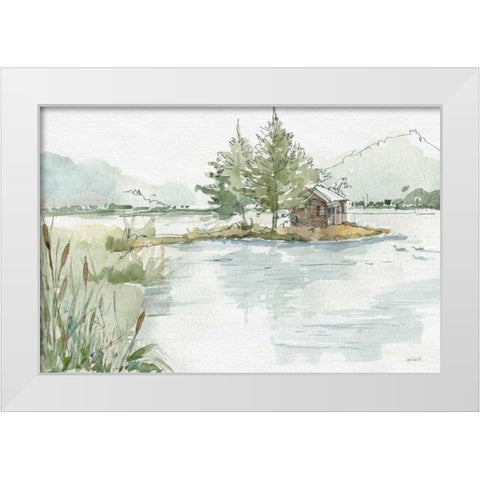 Serene Lake II White Modern Wood Framed Art Print by Tavoletti, Anne