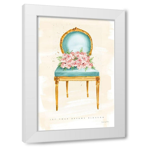 Sitting Pretty II White Modern Wood Framed Art Print by Charro, Mercedes Lopez