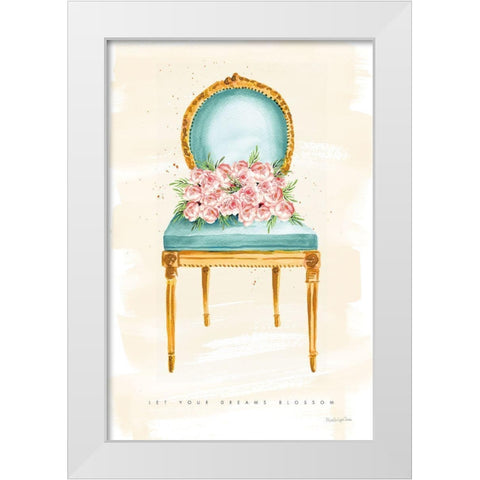 Sitting Pretty II White Modern Wood Framed Art Print by Charro, Mercedes Lopez