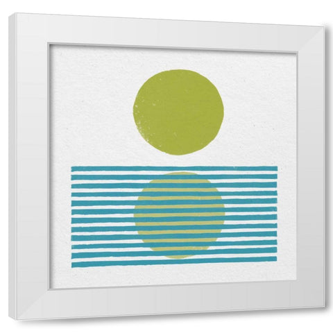 Reflection I Green White Modern Wood Framed Art Print by Hershey, Moira