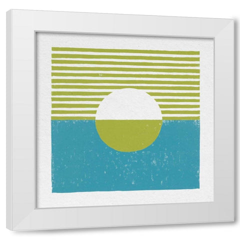Reflection III Green White Modern Wood Framed Art Print by Hershey, Moira