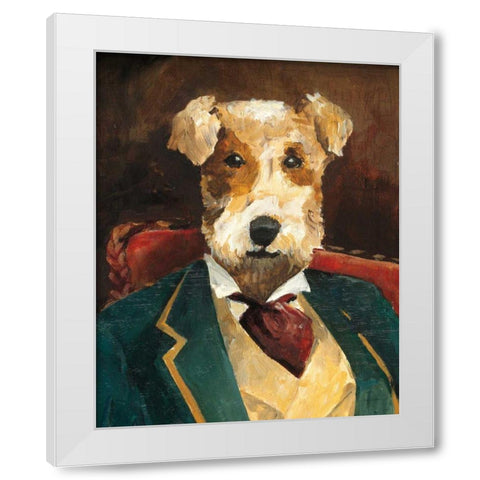 Edgar Allen Paw Crop White Modern Wood Framed Art Print by Tillmon, Avery