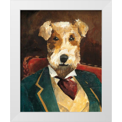 Edgar Allen Paw Crop White Modern Wood Framed Art Print by Tillmon, Avery