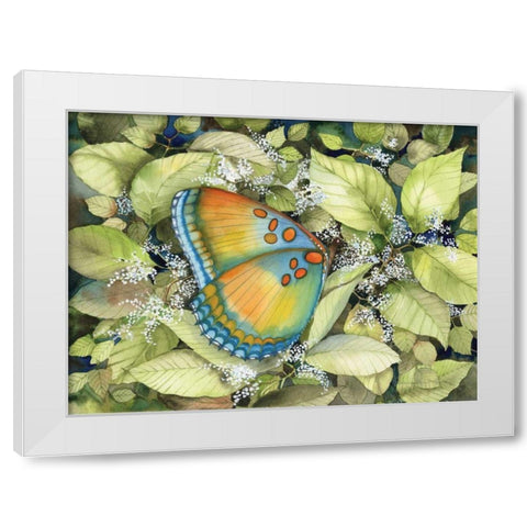 Royal Butterfly White Modern Wood Framed Art Print by McKenna, Kathleen Parr