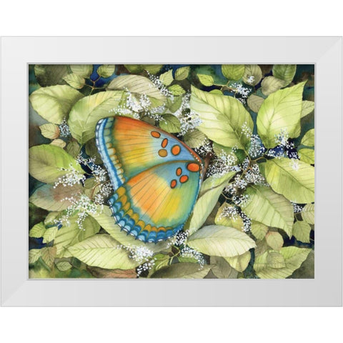 Royal Butterfly White Modern Wood Framed Art Print by McKenna, Kathleen Parr