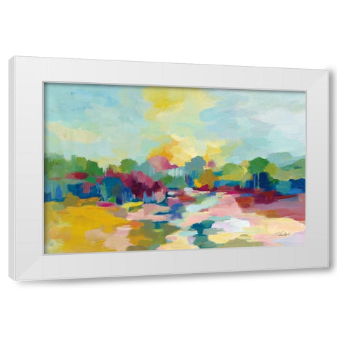 Colorful Inlet White Modern Wood Framed Art Print by Vassileva, Silvia
