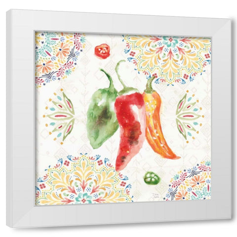 Sweet and Spicy II White Modern Wood Framed Art Print by June, Dina