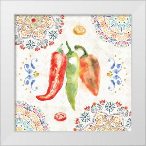 Sweet and Spicy III White Modern Wood Framed Art Print by June, Dina