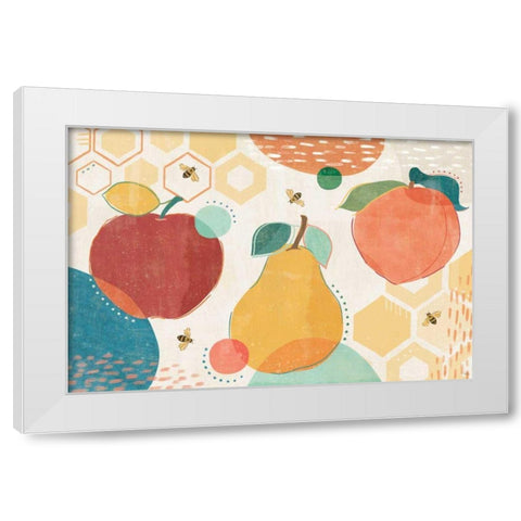 Fruit Frenzy I White Modern Wood Framed Art Print by Charron, Veronique