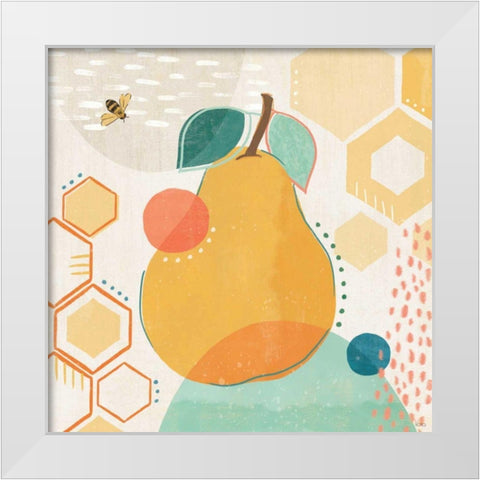 Fruit Frenzy II White Modern Wood Framed Art Print by Charron, Veronique
