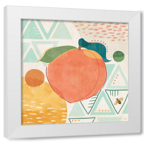 Fruit Frenzy III White Modern Wood Framed Art Print by Charron, Veronique