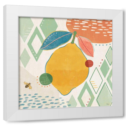 Fruit Frenzy VI White Modern Wood Framed Art Print by Charron, Veronique