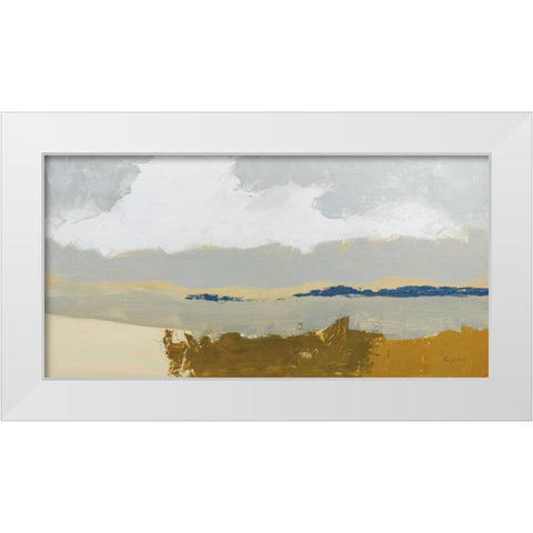 Gold Sands White Modern Wood Framed Art Print by Munger, Pamela
