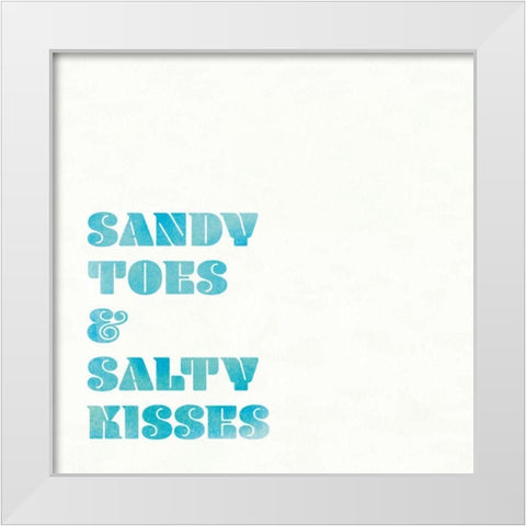 Beach Sayings II White Modern Wood Framed Art Print by Wild Apple Portfolio